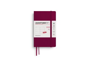 LEUCHTTURM WEEKLY PLANNER 2026 A6 SC 12 MONTHS PORT RED 372746